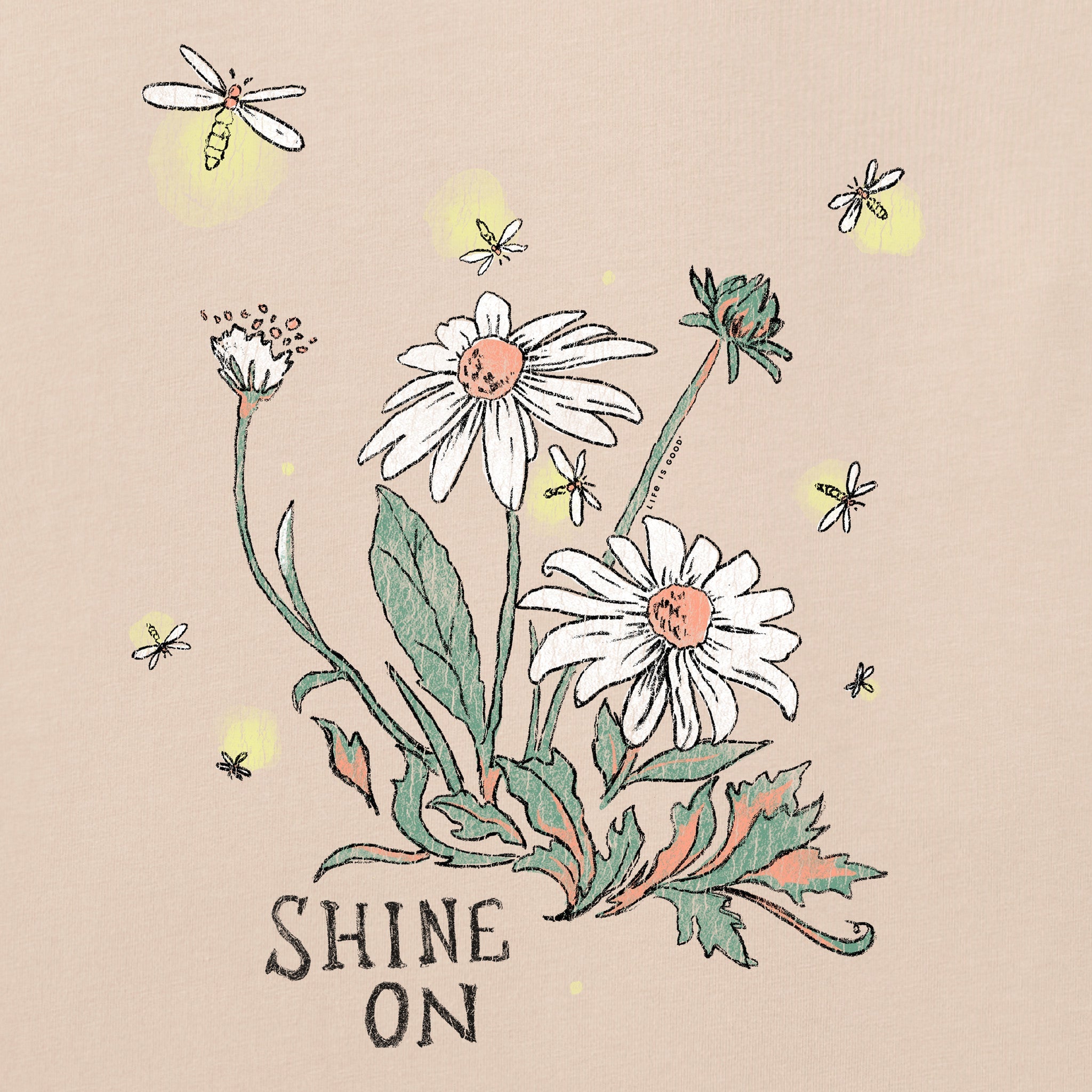 Women's Dreamy Shine On Daisies Short Sleeve Crusher Tee