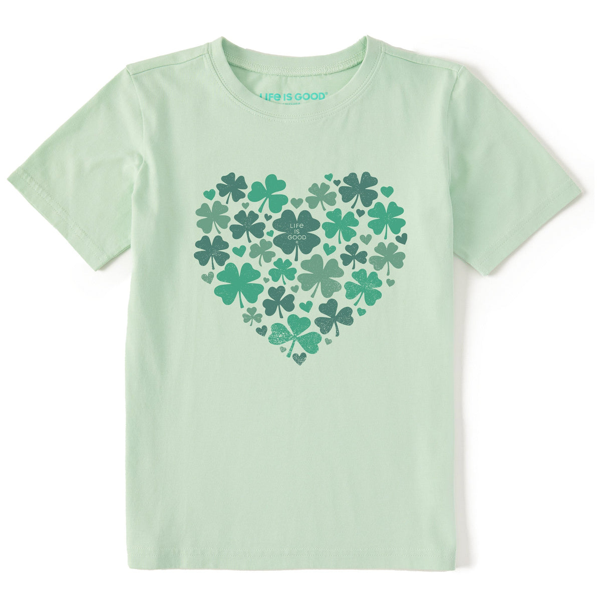 Kids Shamrock Heart Short Sleeve Crusher Tee