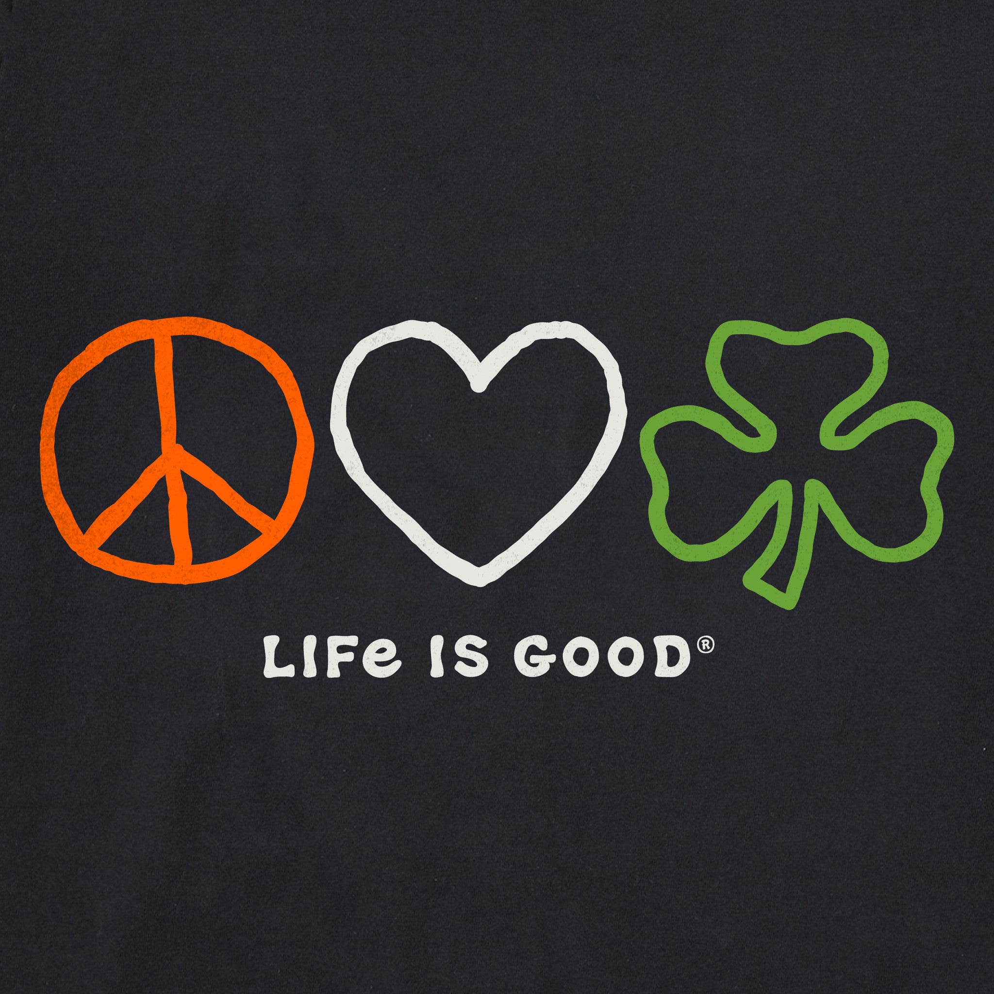 Men's Peace Love Shamrock Short Sleeve Crusher Tee