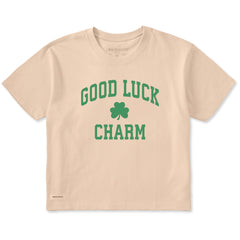 Women's Good Luck Charm Arch Short Sleeve Crusher Boxy Tee