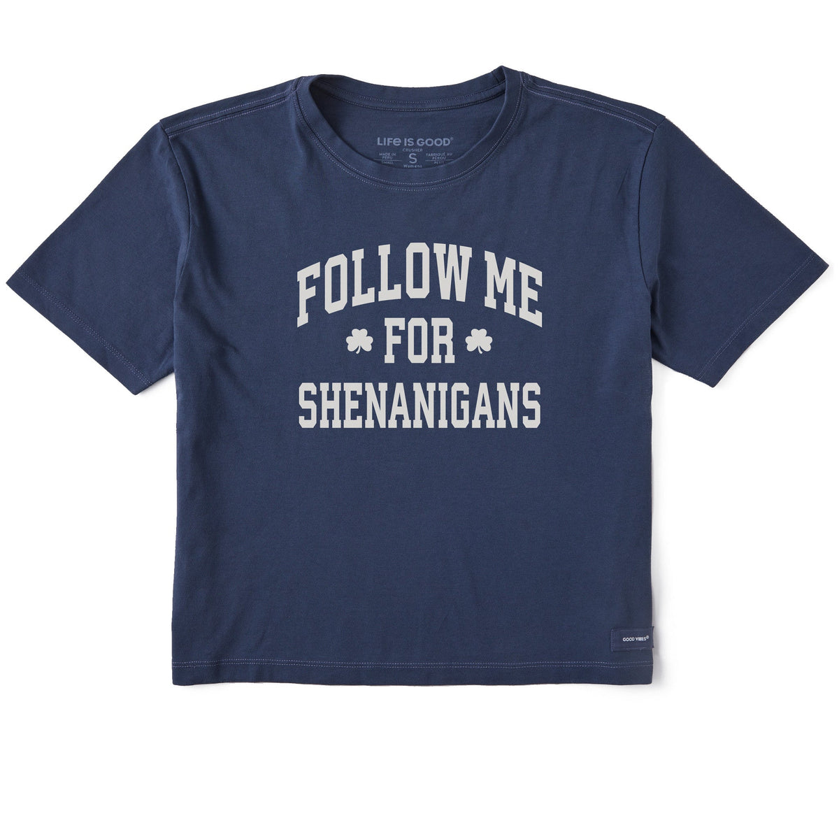 Women's Follow Me for Shenanigans Arch Short Sleeve Crusher Boxy Tee