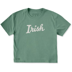 Women's Irish Script Short Sleeve Crusher Boxy Tee