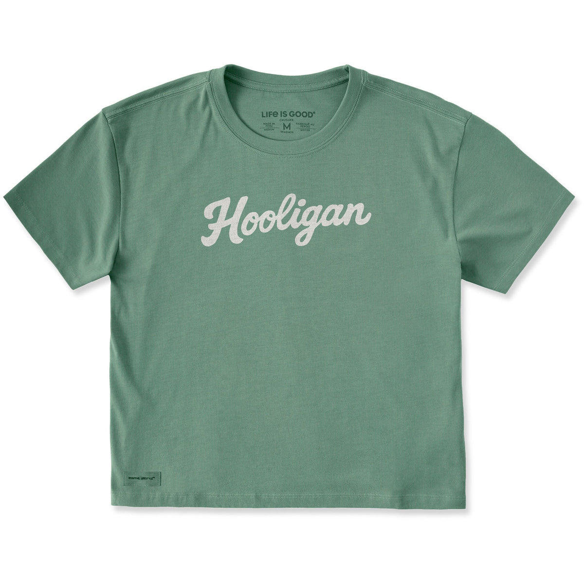 Women's Hooligan Script Short Sleeve Crusher Boxy Tee