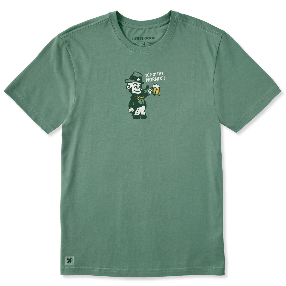 Men's Top O' the Mornin Leprechaun Short Sleeve Crusher Tee