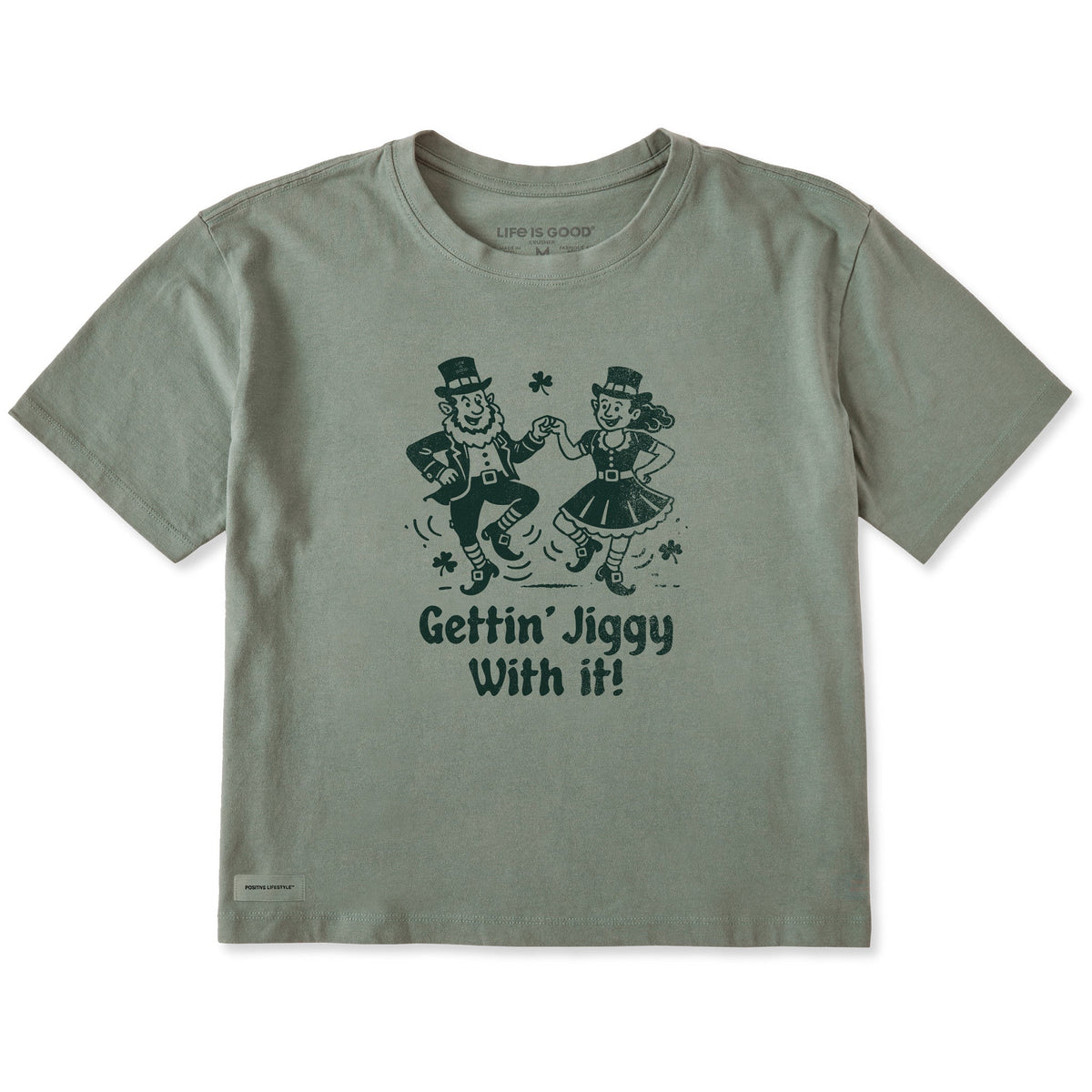 Women's Gettin Jiggy With It Short Sleeve Crusher Boxy Tee
