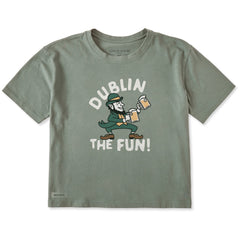 Women's Dublin the Fun! Short Sleeve Crusher Boxy Tee