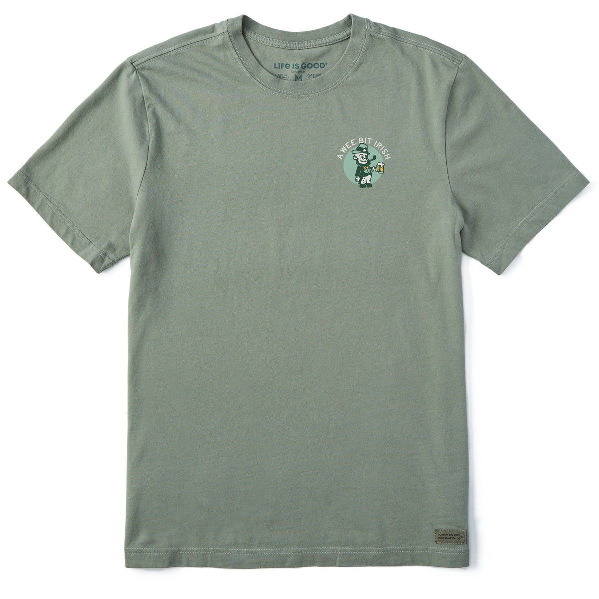 Men's A Wee Bit Irish Leprechaun Short Sleeve Crusher Tee