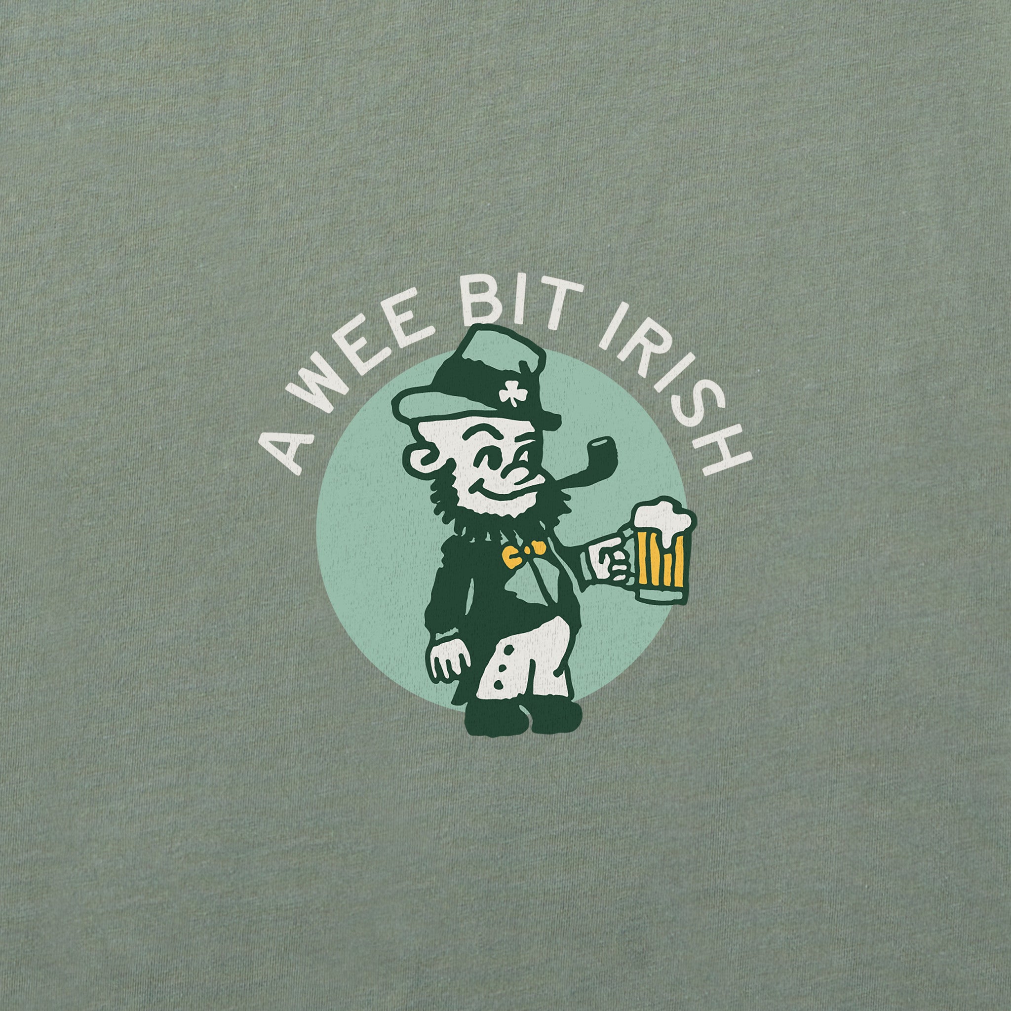 Men's A Wee Bit Irish Leprechaun Short Sleeve Crusher Tee