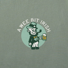 Men's A Wee Bit Irish Leprechaun Short Sleeve Crusher Tee