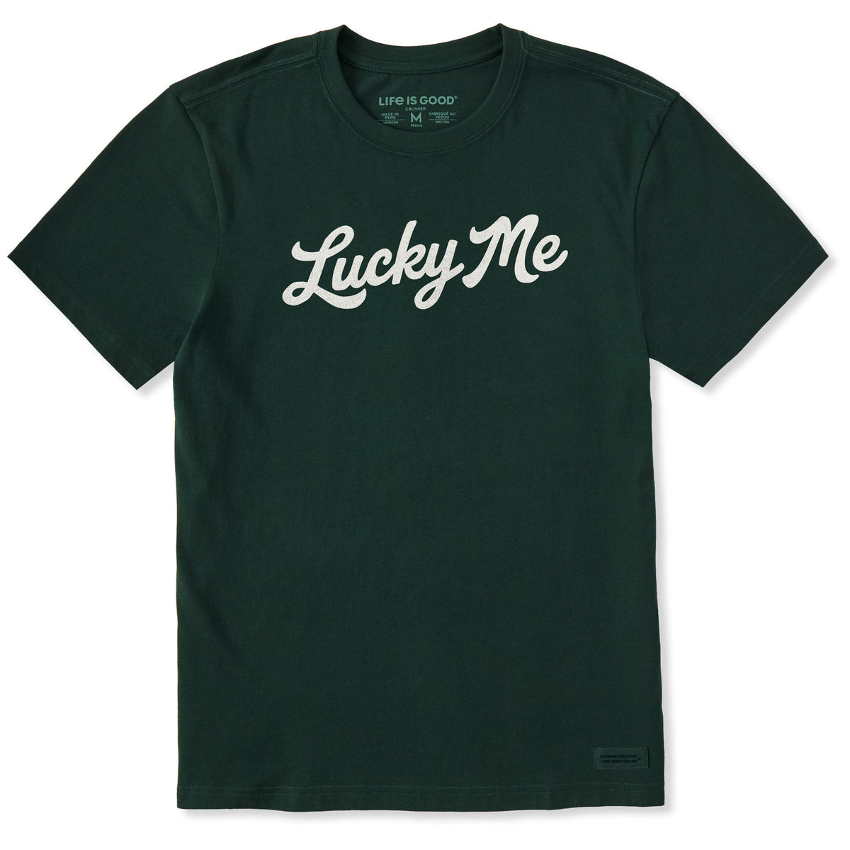 Men's Lucky Me Script Short Sleeve Crusher Tee