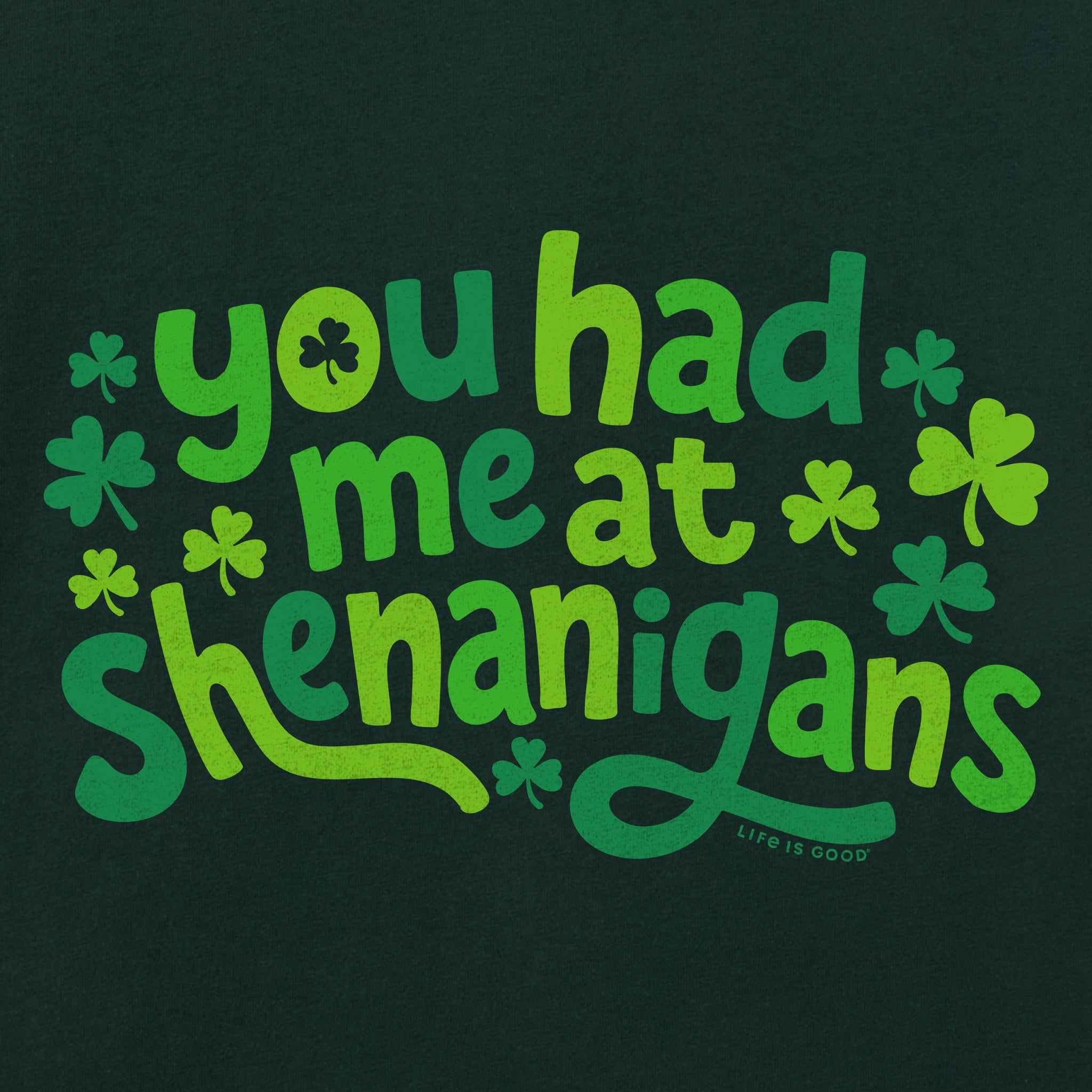 Men's You Had Me at Shenanigans Short Sleeve Crusher Tee