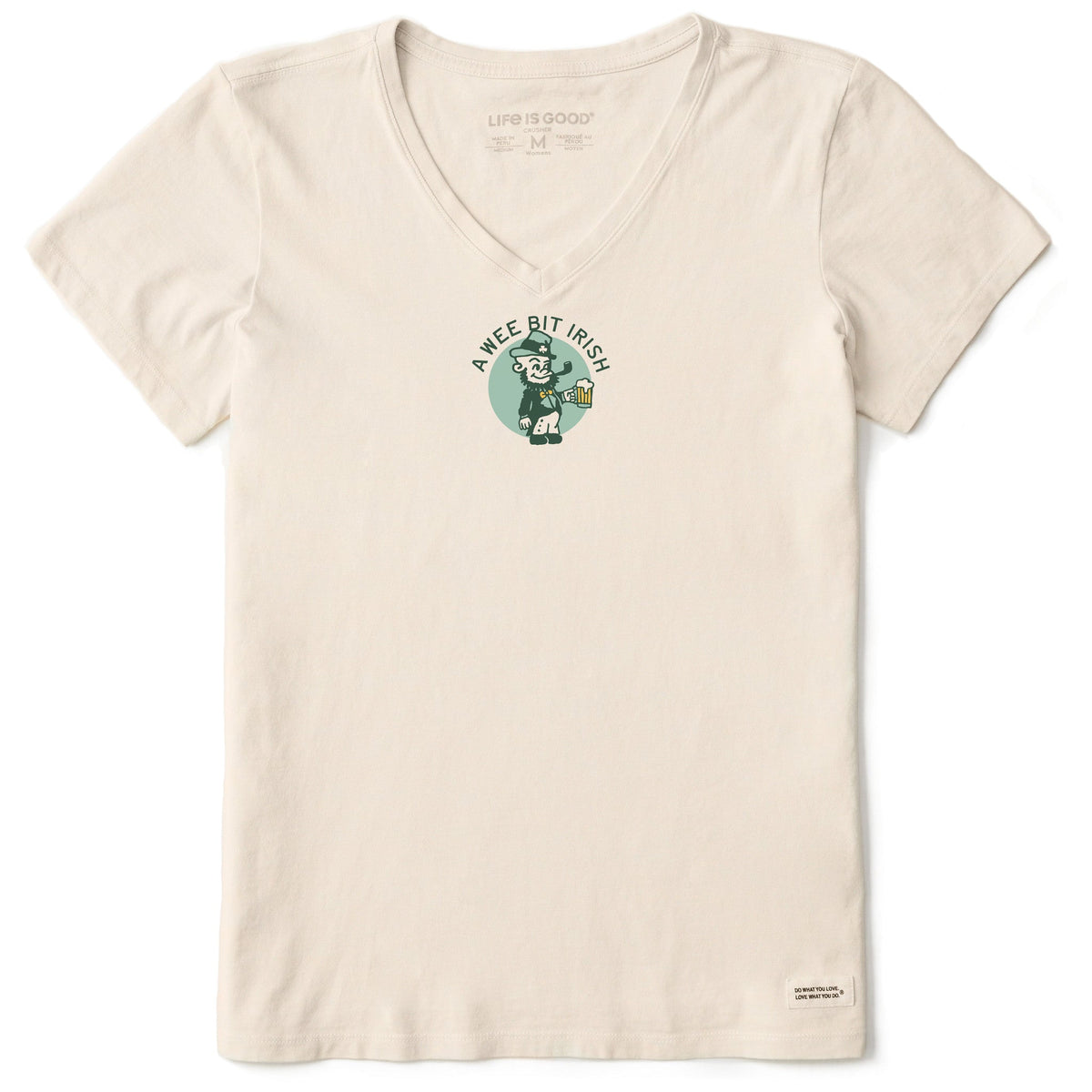 Women's A Wee Bit Irish Leprechaun Short Sleeve Crusher Vee
