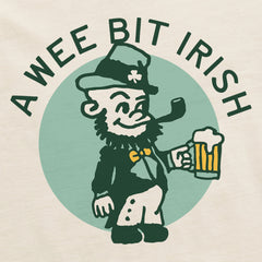 Women's A Wee Bit Irish Leprechaun Short Sleeve Crusher Vee
