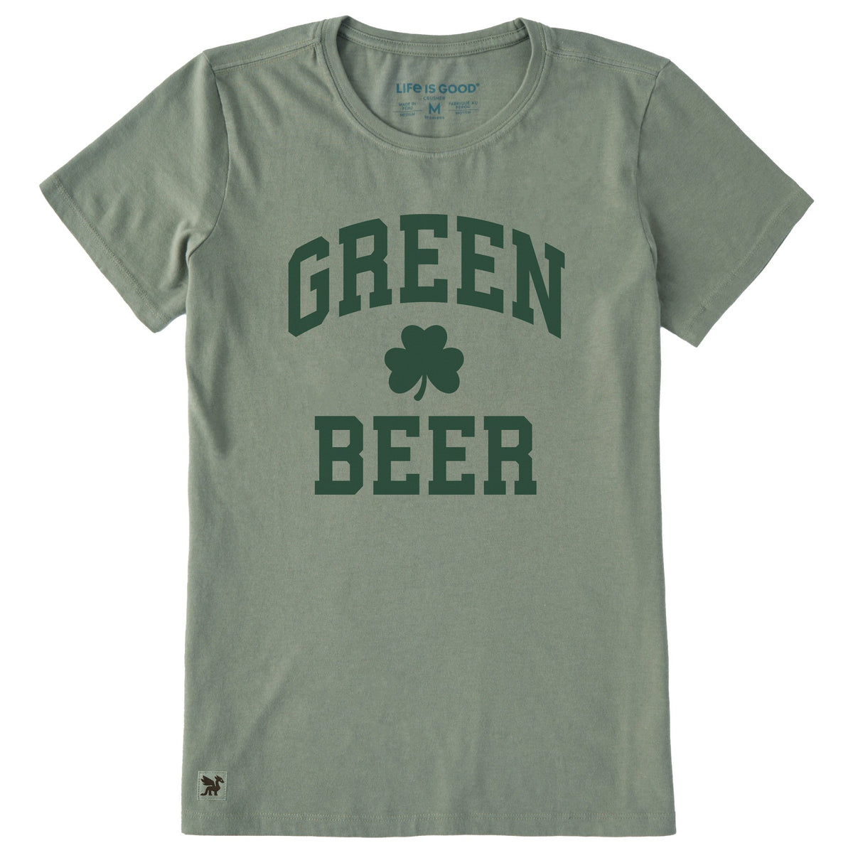 Women's Green Beer Arch Short Sleeve Crusher Tee