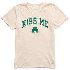 Women's Kiss Me Arch Short Sleeve Crusher Tee