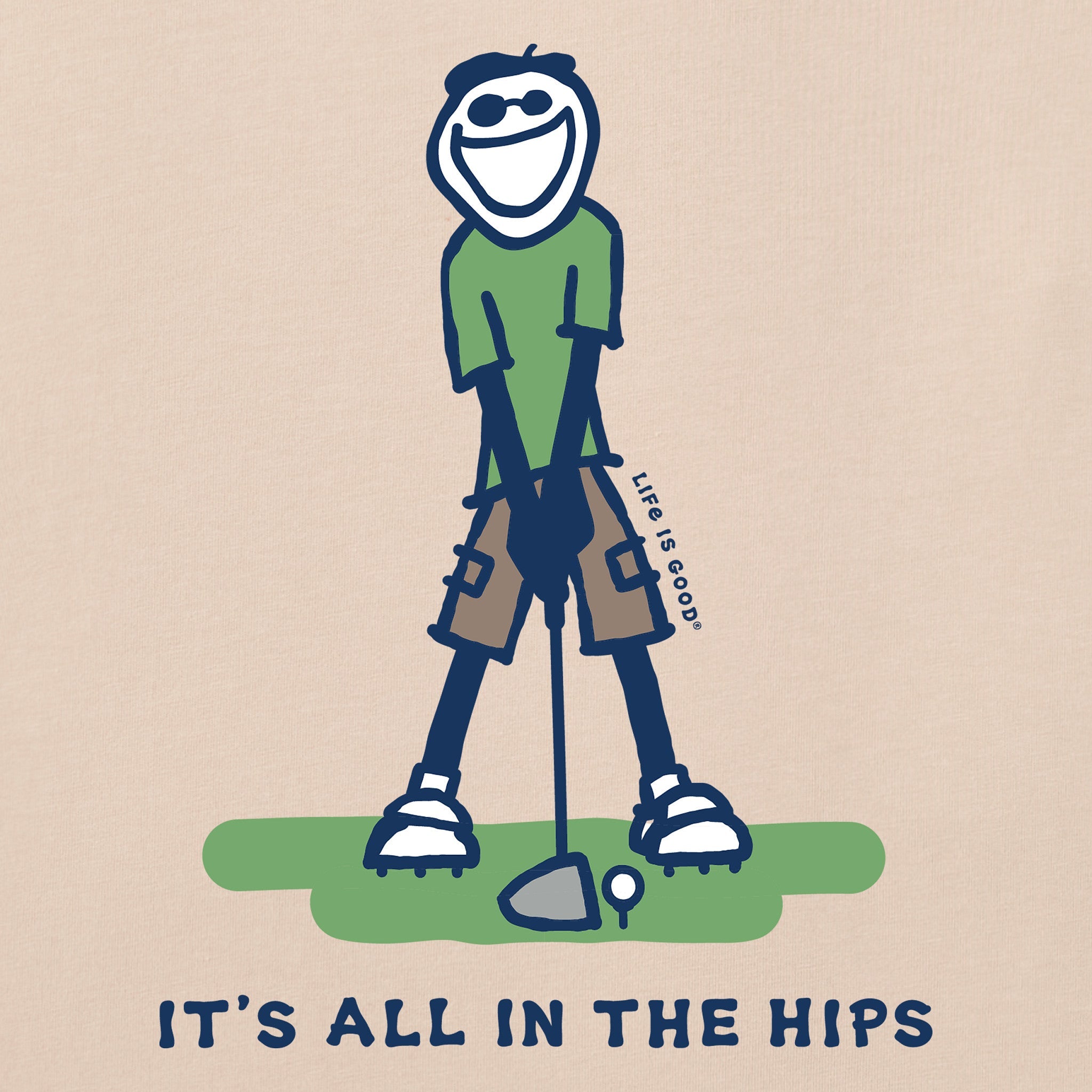 Men's It's All in the Hips Jake Short Sleeve Crusher Tee