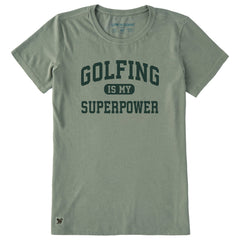 Women's Golfing is my Superpower Short Sleeve Crusher Tee