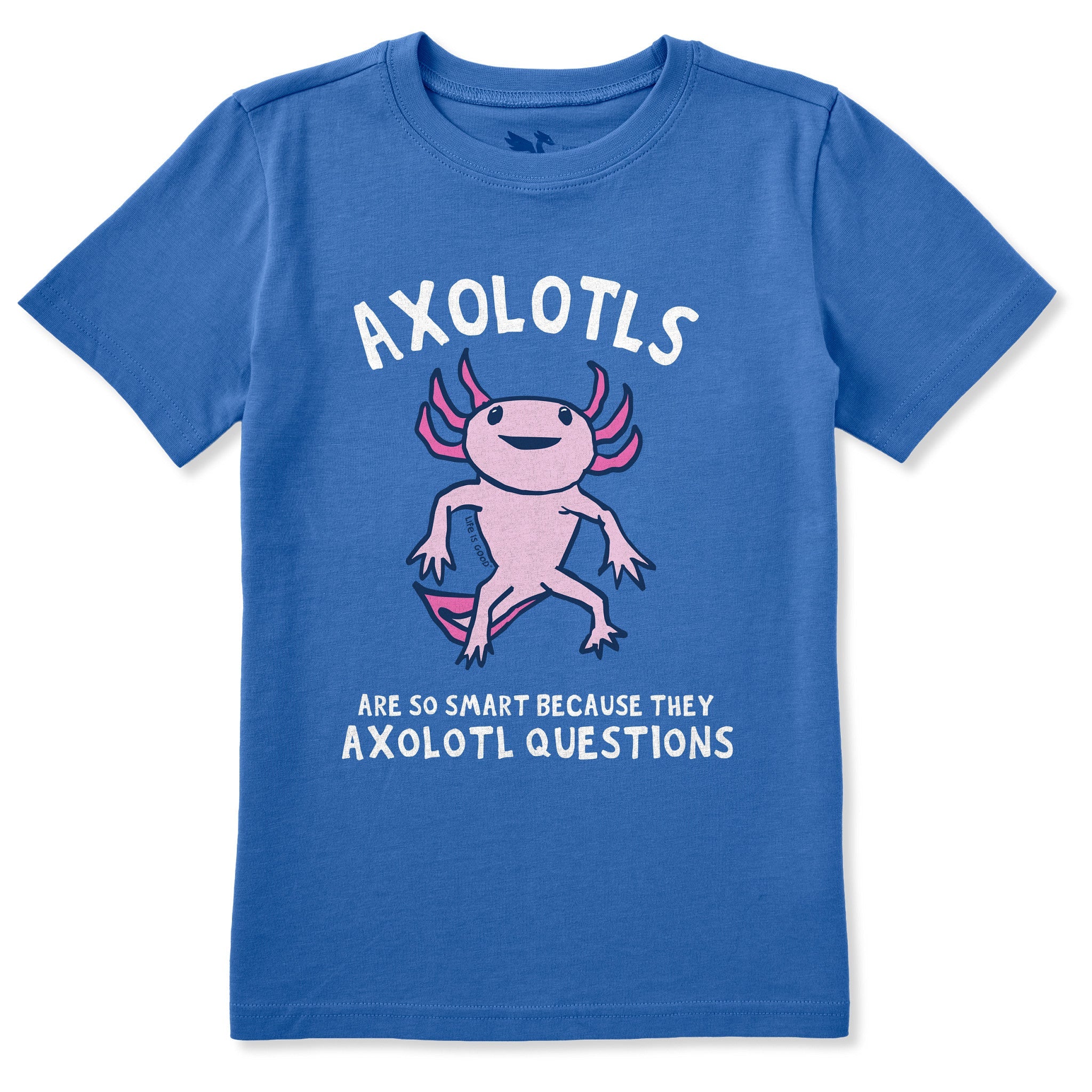 Kids Axolotls Questions Short Sleeve Crusher Tee