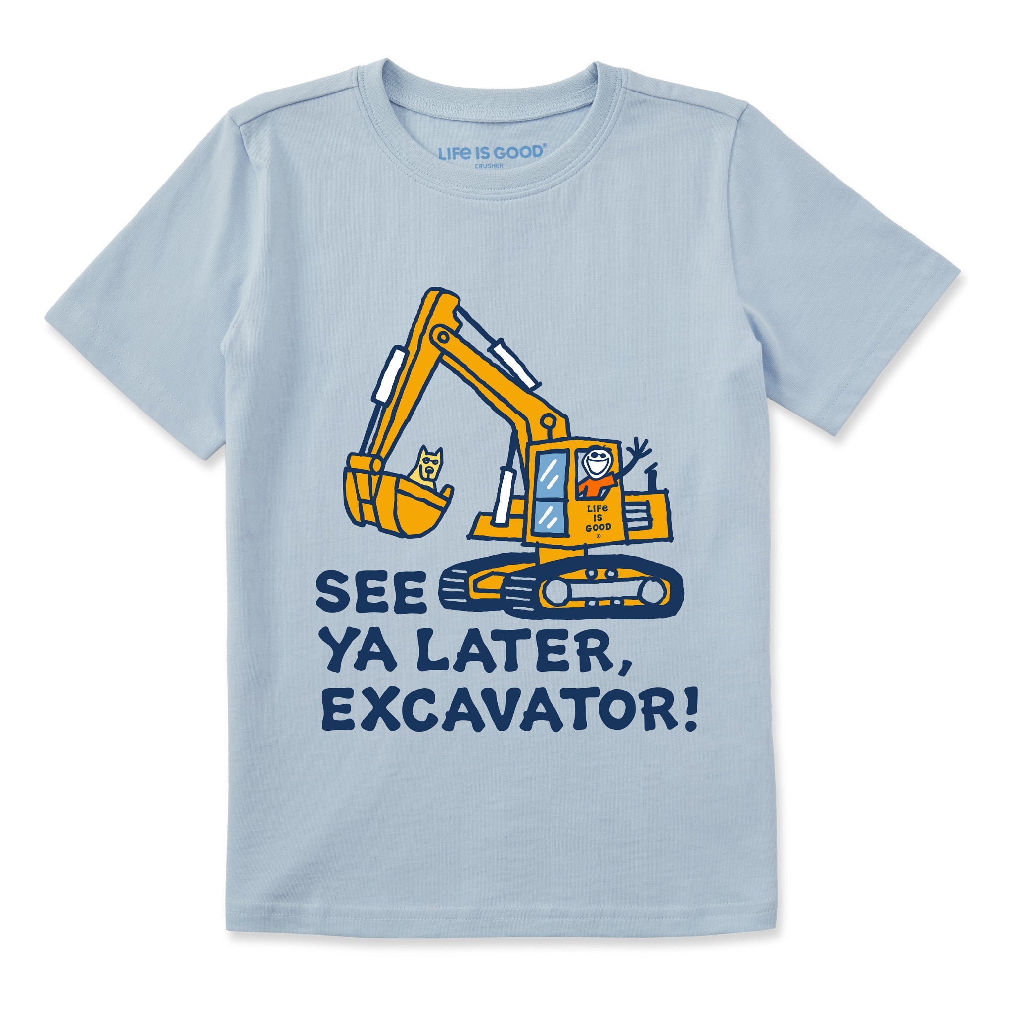Kids Jake and Rocket Excavator Short Sleeve Crusher Tee