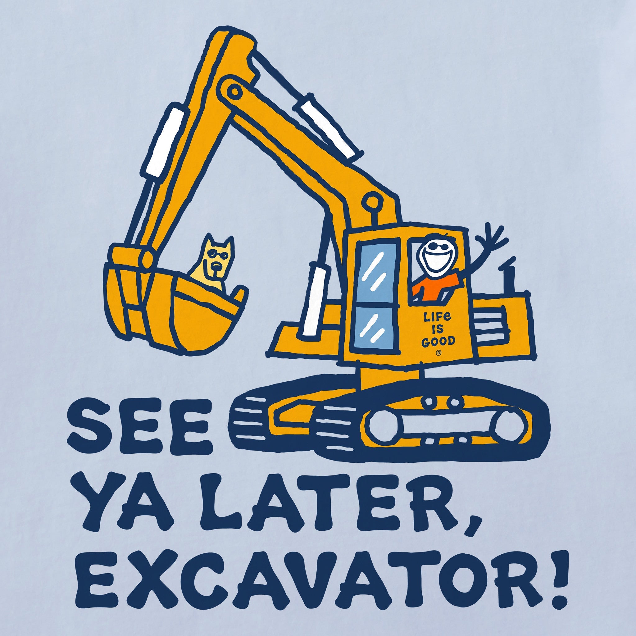 Kids Jake and Rocket Excavator Short Sleeve Crusher Tee