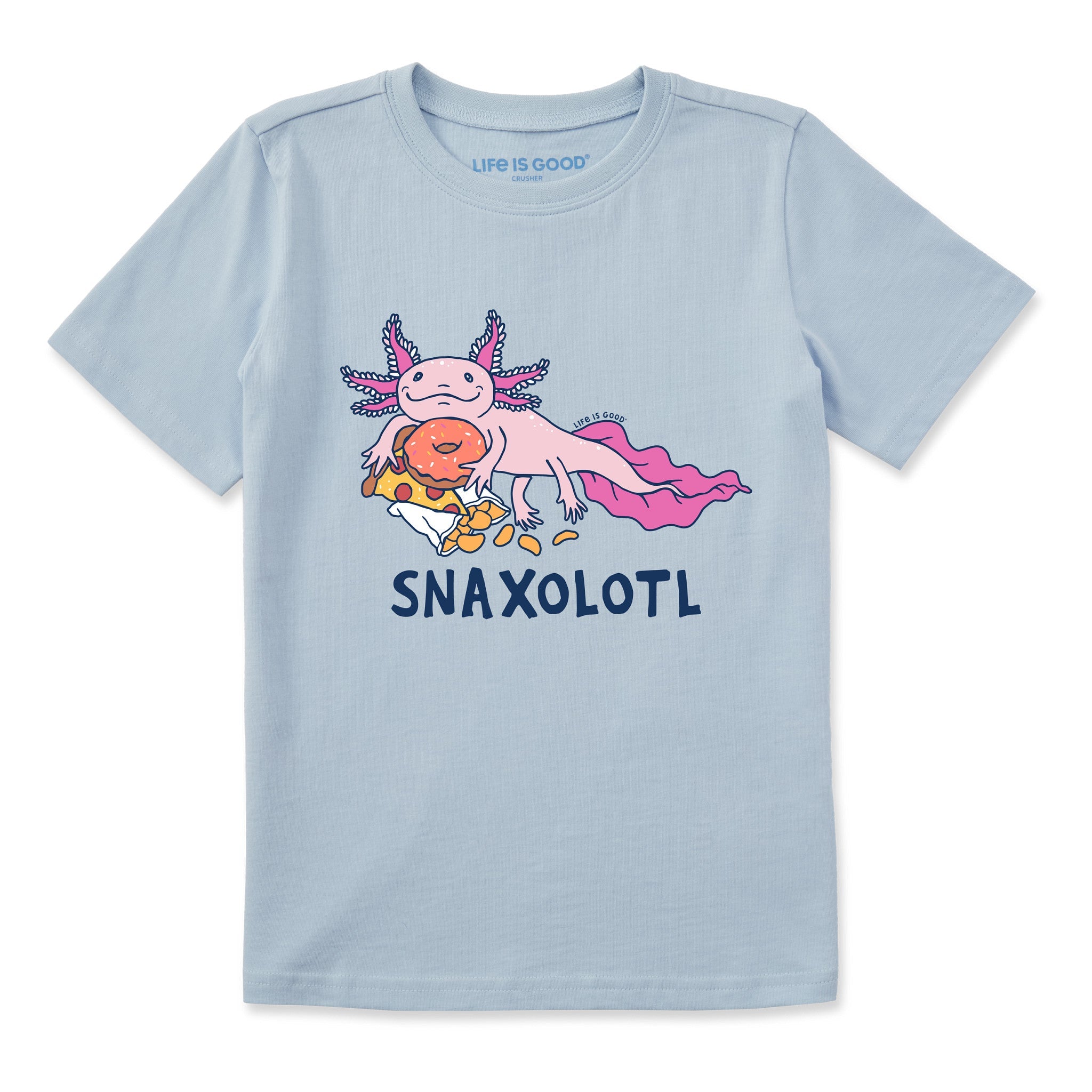 Kids Snaxolotl Short Sleeve Crusher Tee