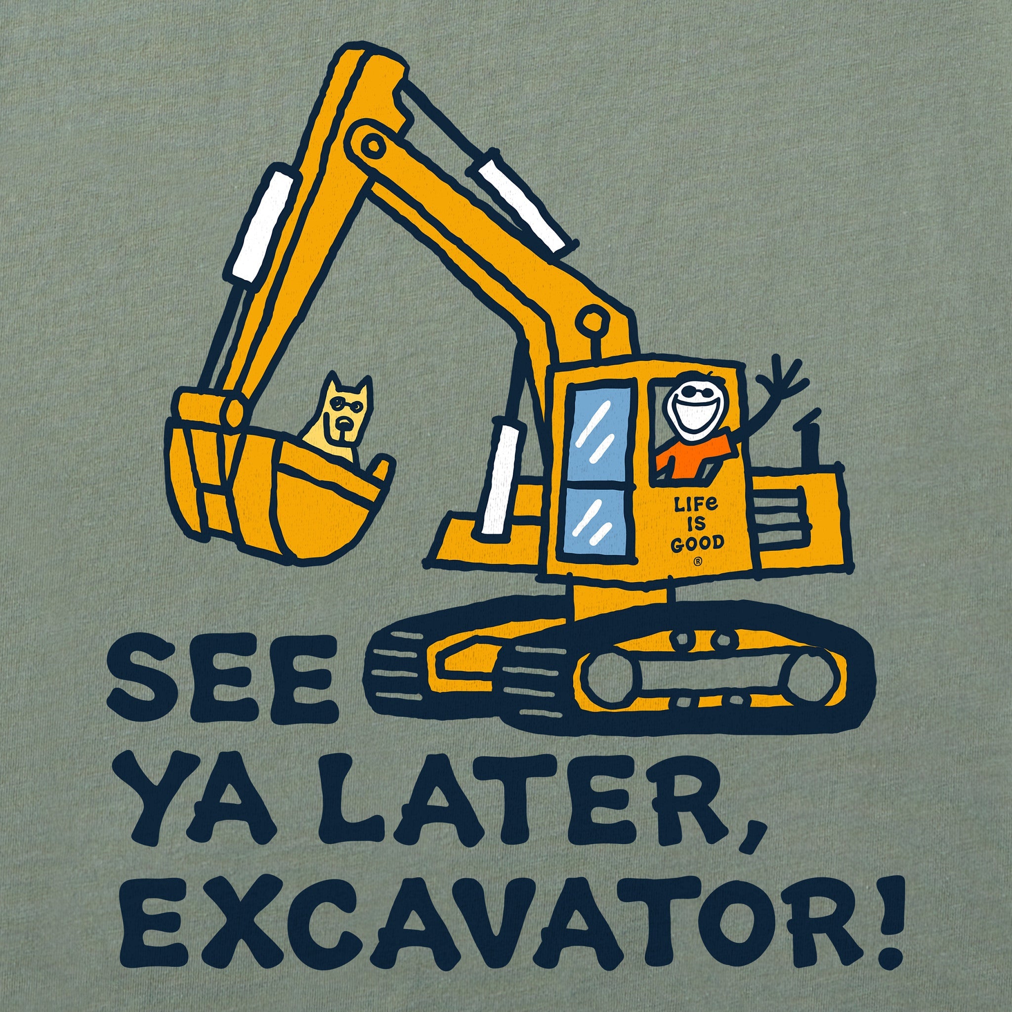 Kids Jake and Rocket Excavator Short Sleeve Crusher Tee