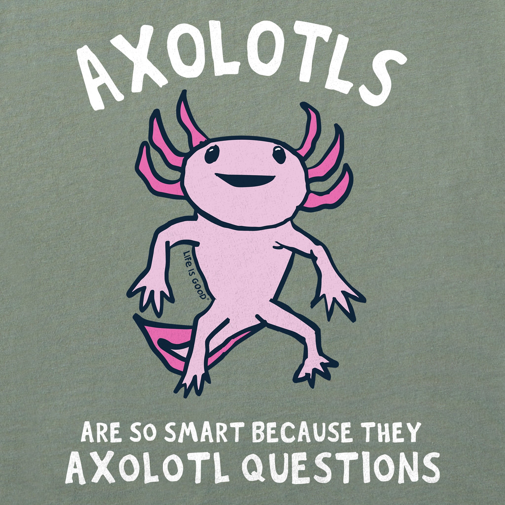 Kids Axolotls Questions Short Sleeve Crusher Tee