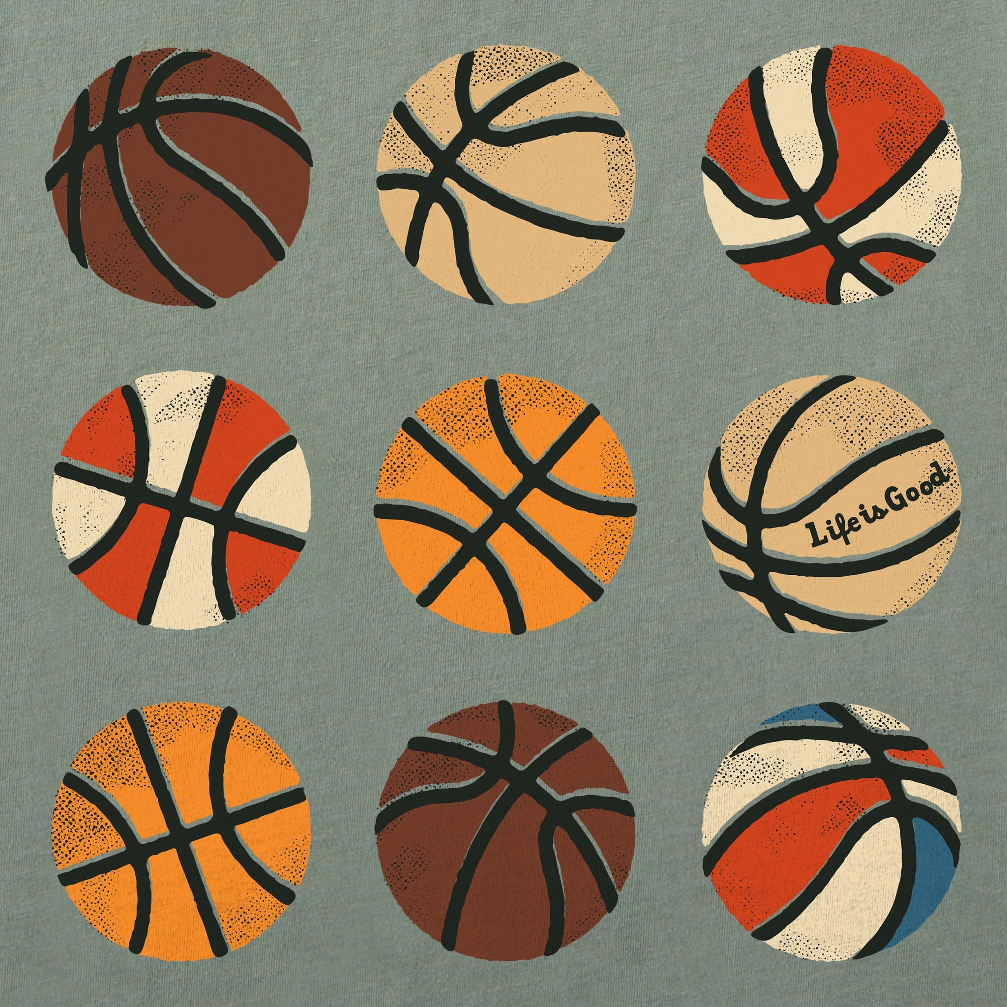 Kids Basketball Grid Short Sleeve Crusher Tee