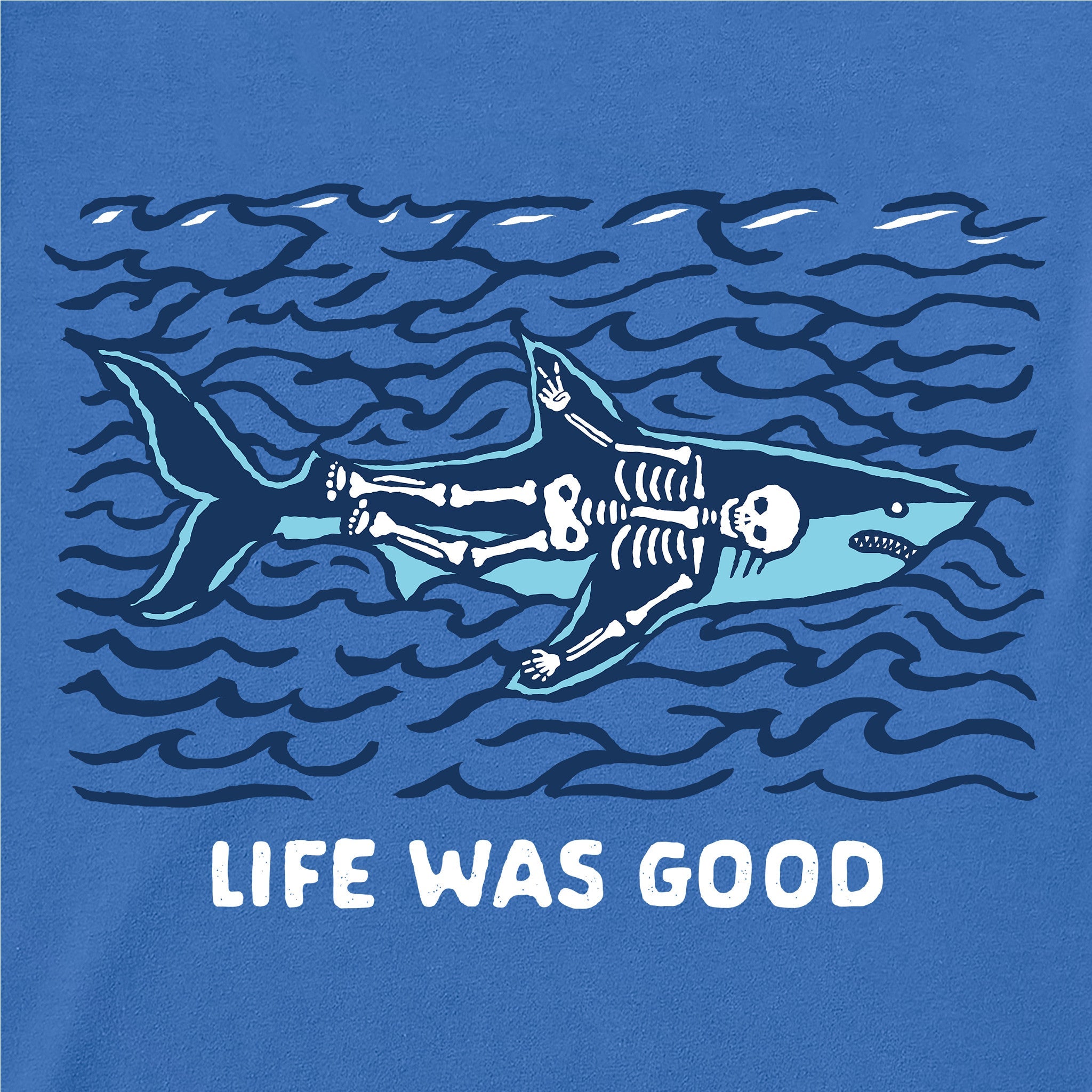 Men's Life Was Good Shark Short Sleeve Tee