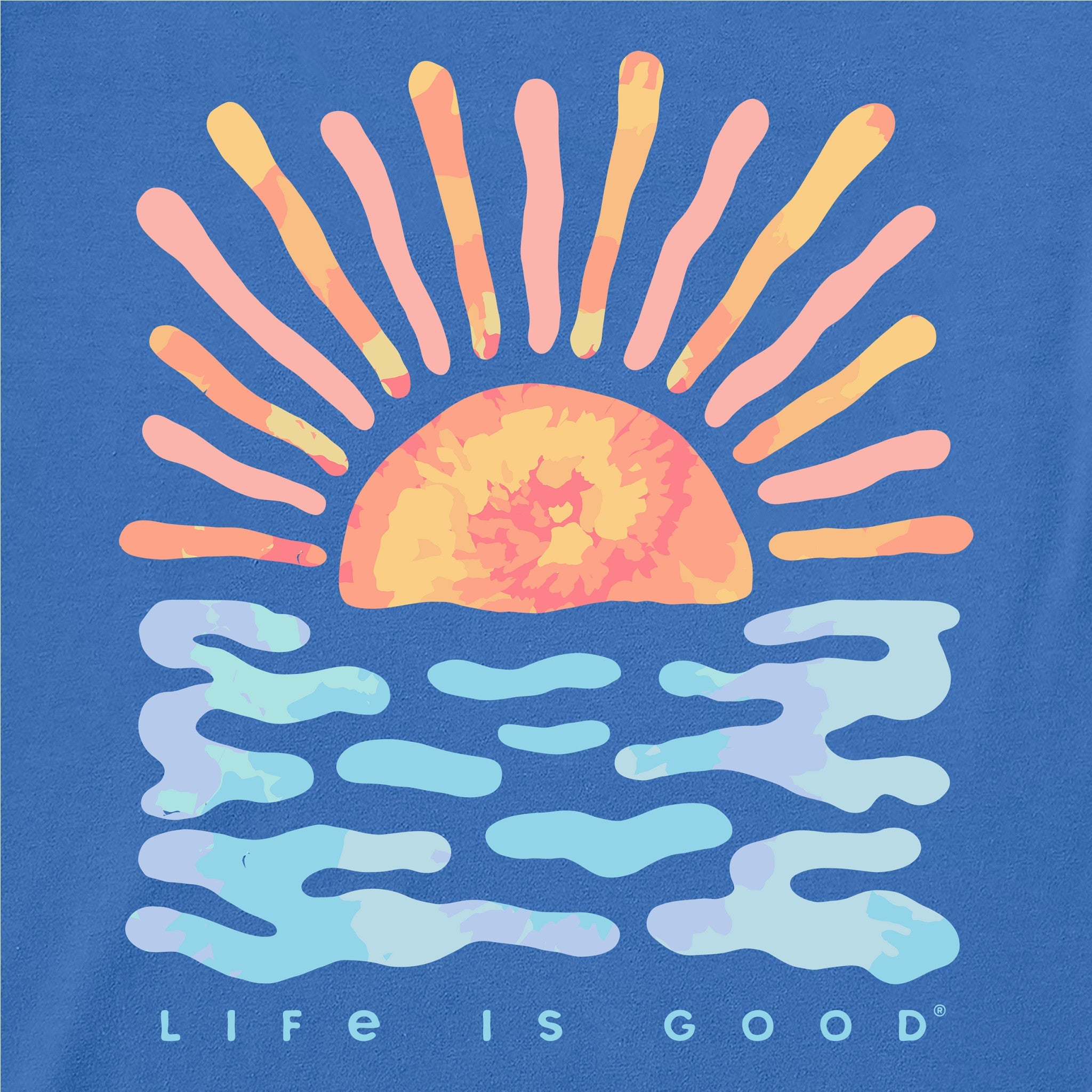Men's Sun Water Tie Dye Short Sleeve Crusher Tee