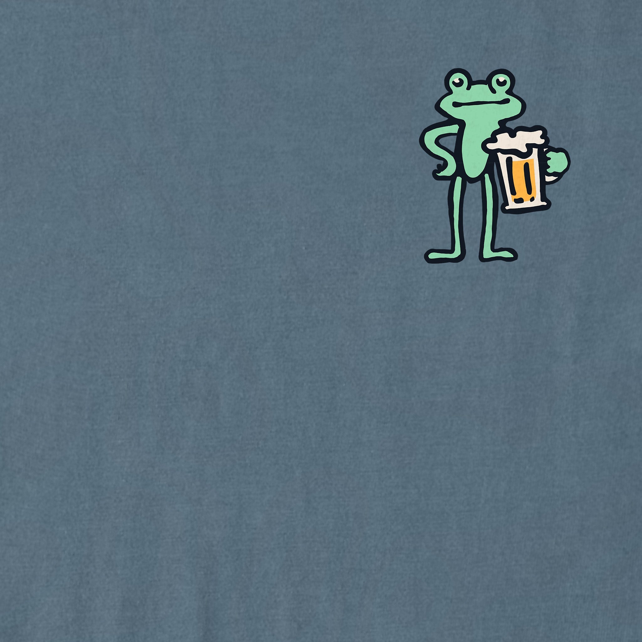 Men's Frog with Beer Short Sleeve Crusher Tee