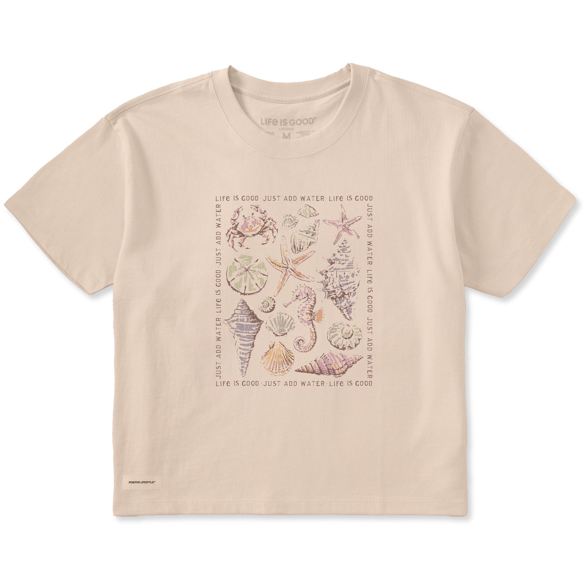 Women's Just Add Water Shells Short Sleeve Crusher Boxy Tee