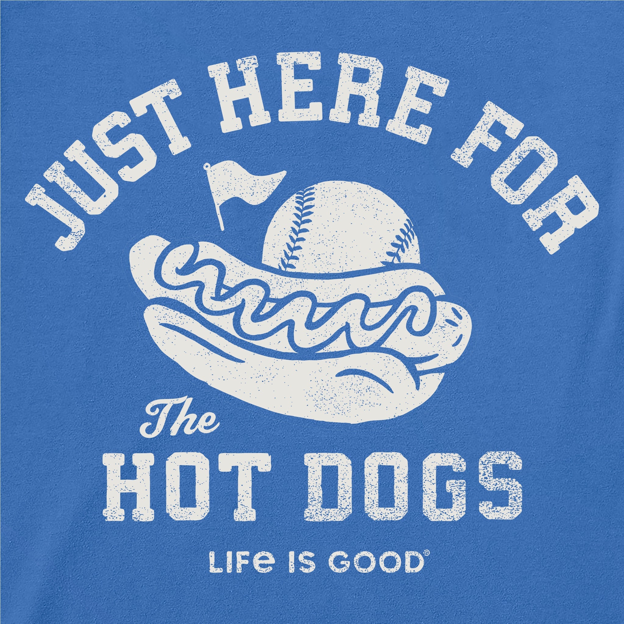 Women's Here for the Hot Dogs Baseball Short Sleeve Crusher Tee