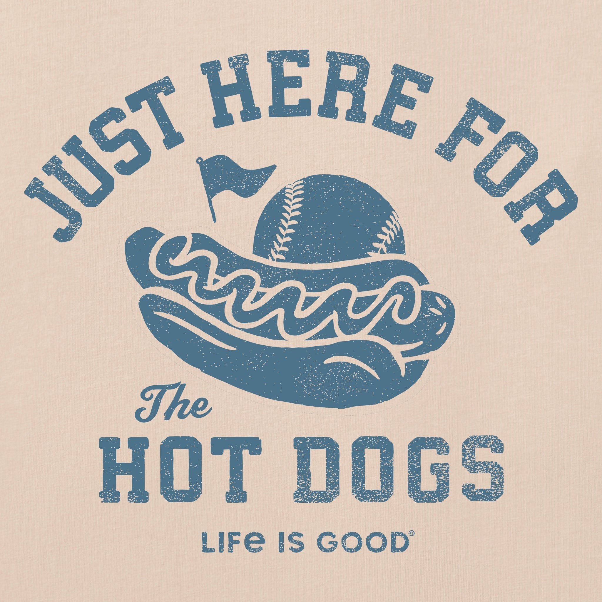 Women's Here for the Hot Dogs Baseball Short Sleeve Crusher Tee