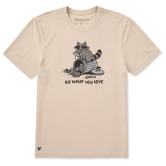 Men's Do What You Love Raccoon Short Sleeve Crusher Tee