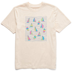 Men's Sailboats Among Waves Short Sleeve Crusher Tee