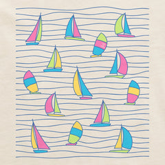 Men's Sailboats Among Waves Short Sleeve Crusher Tee