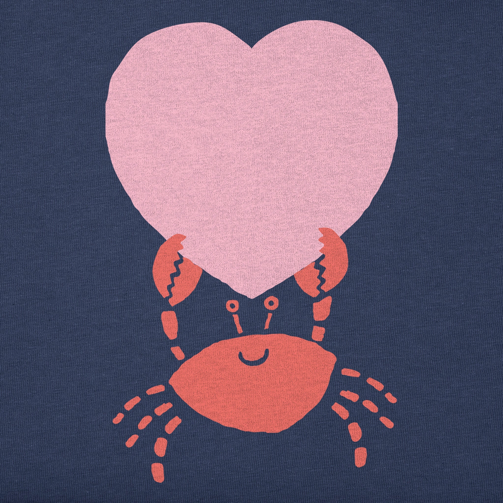 Women's Crab with Heart Short Sleeve Crusher Boxy Tee