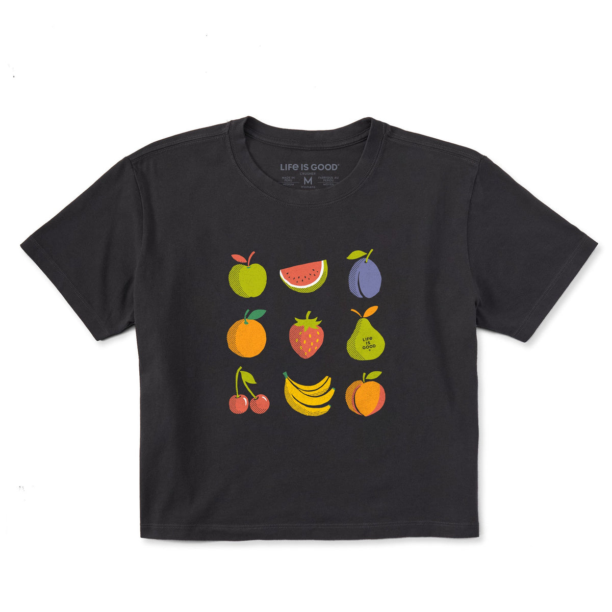Women's Fruit Grid Short Sleeve Crusher Boxy Tee