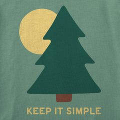 Women's Keep it Simple Pine Tree Short Sleeve Crusher Boxy Tee