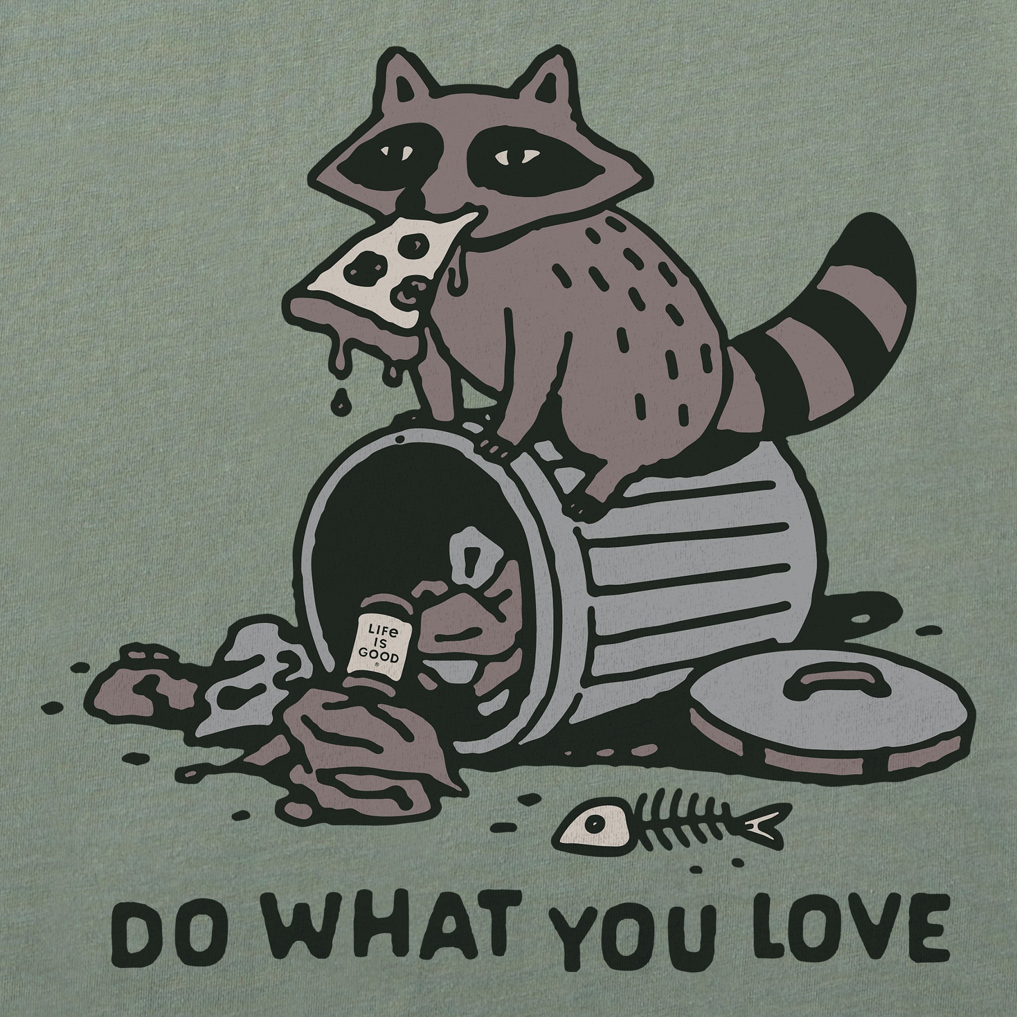 Women's Do What You Love Raccoon Short Sleeve Crusher Boxy Tee