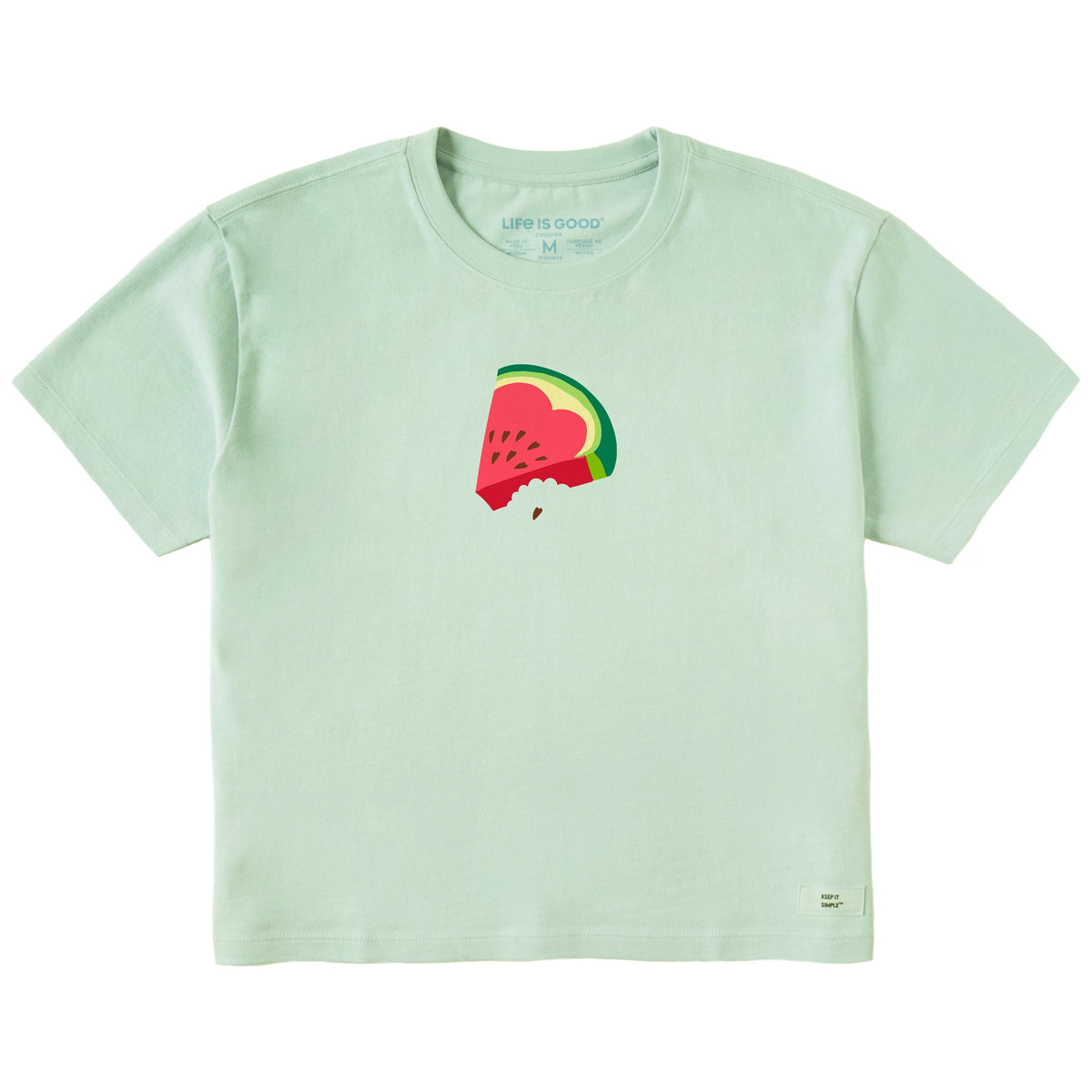 Women's Heart Melon Short Sleeve Crusher Boxy Tee