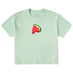 Women's Heart Melon Short Sleeve Crusher Boxy Tee