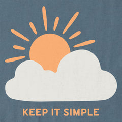 Women's Keep it Simple Sun Cloud Short Sleeve Crusher Boxy Tee