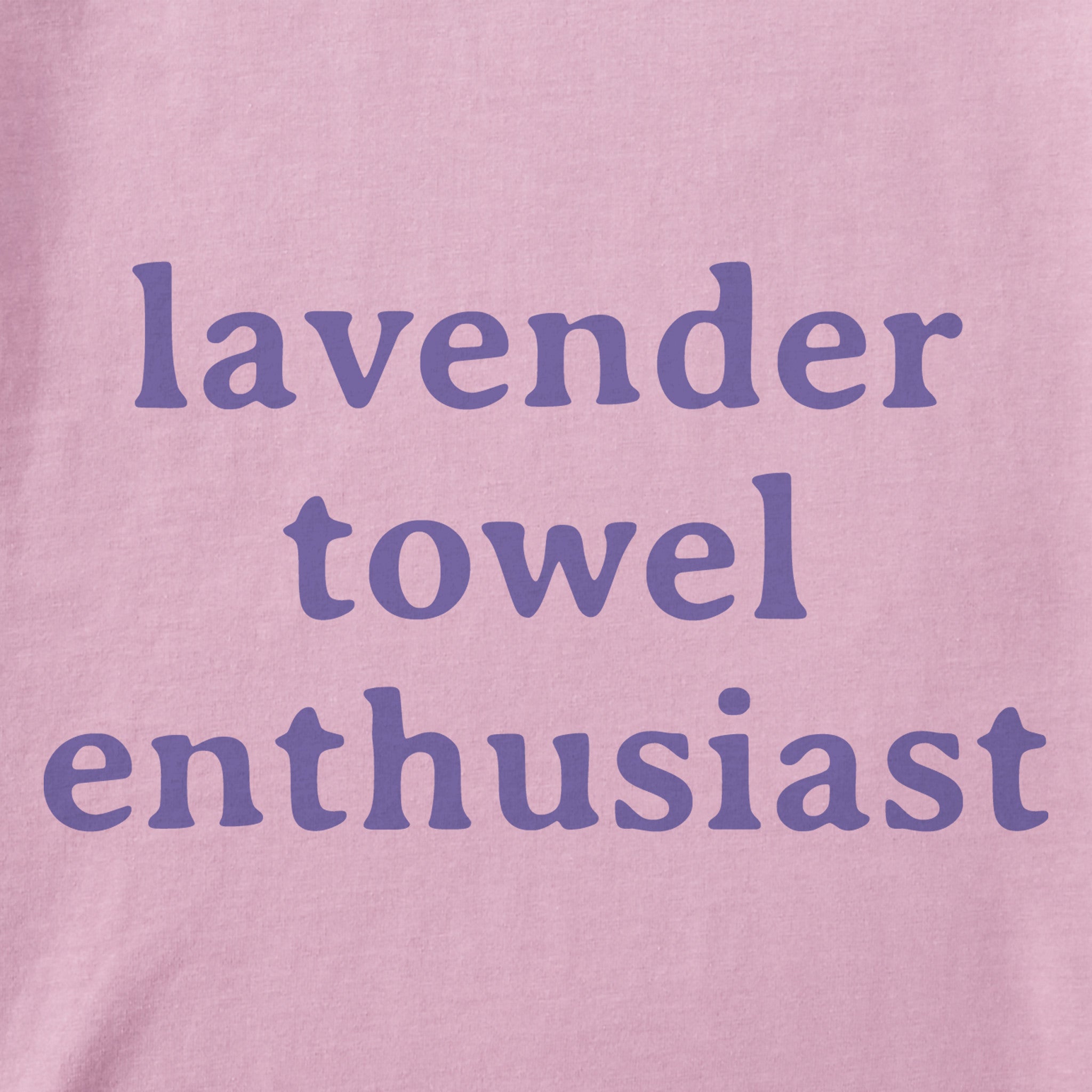 Women's Lavender Towel Enthusiast Short Sleeve Crusher Boxy Tee