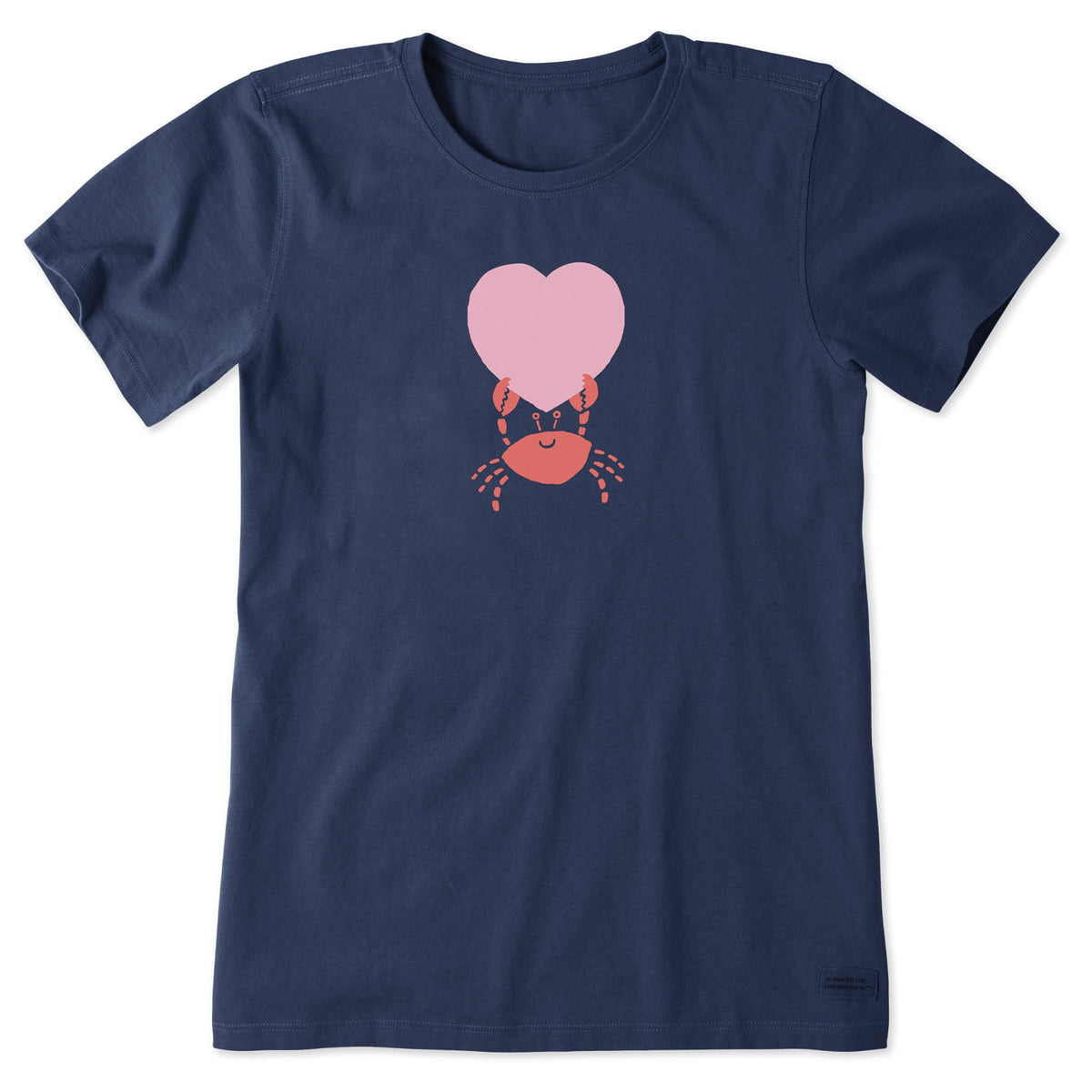 Women's Crab with Heart Short Sleeve Crusher Tee