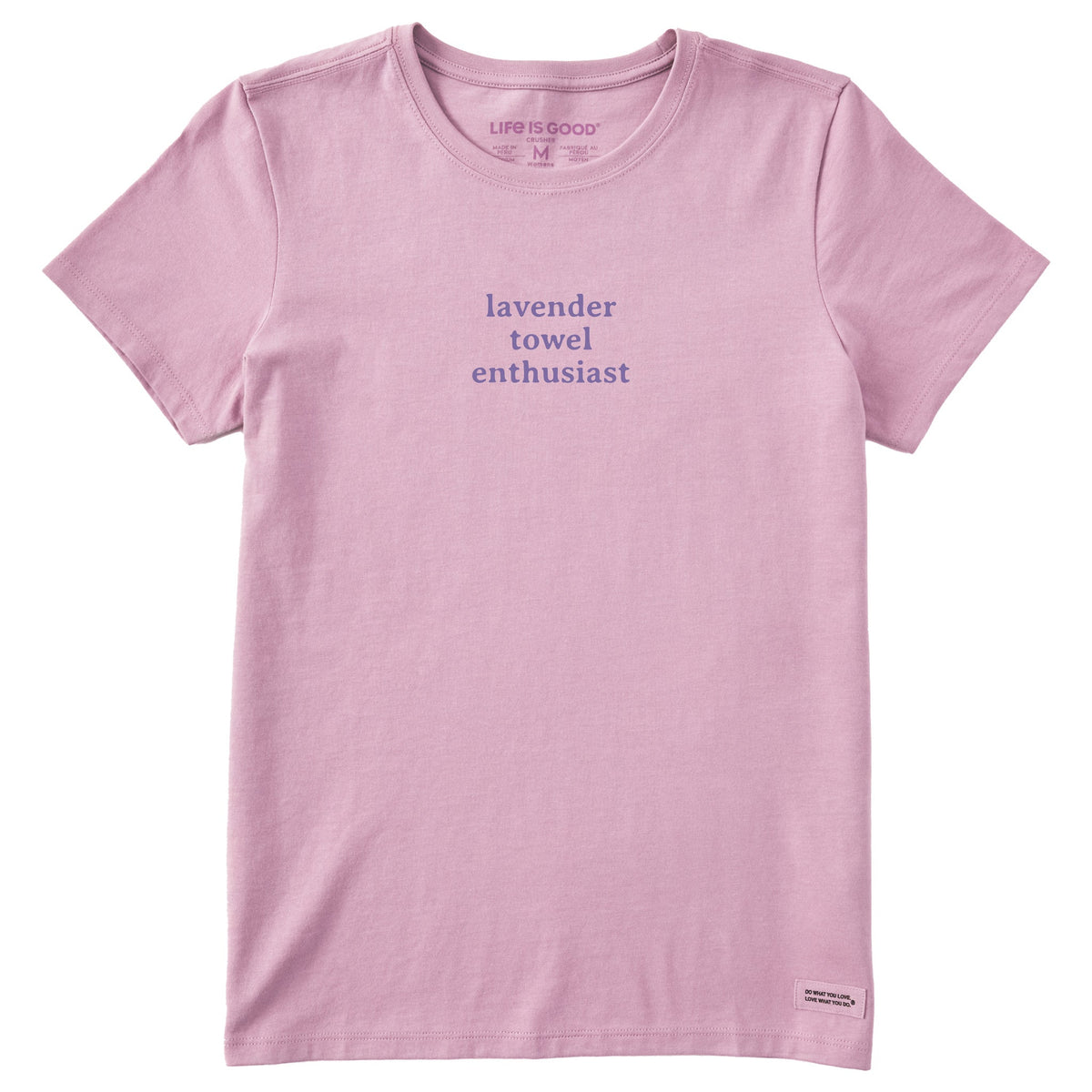 Women's Lavender Towel Enthusiast Short Sleeve Crusher Tee