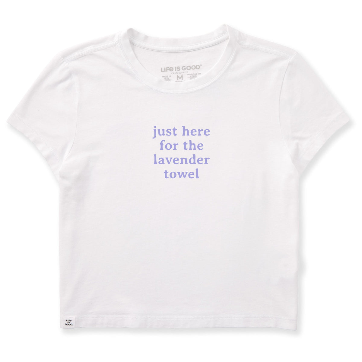 Women's Just here for the Lavender Towel Crusher-LITE Shrunken Tee