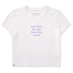 Women's Just here for the Lavender Towel Crusher-LITE Shrunken Tee