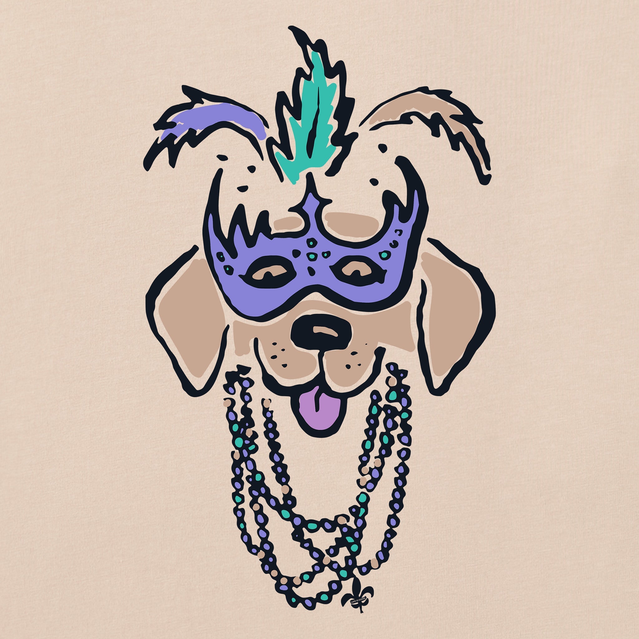 Men's Mardi Paws Short Sleeve Crusher Tee